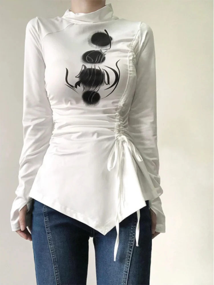Y2k Aesthetic Harajuku T-shirts Long Sleeve Slim Waist Tunic Basic All Match Solid Tee Shirts Femme Bandage Irregular Casual Top
Y2k Aesthetic Harajuku T-shirts Long Sleeve Slim Waist Tunic Basic All Match Solid Tee Shirts Femme Bandage Irregular Casual Top