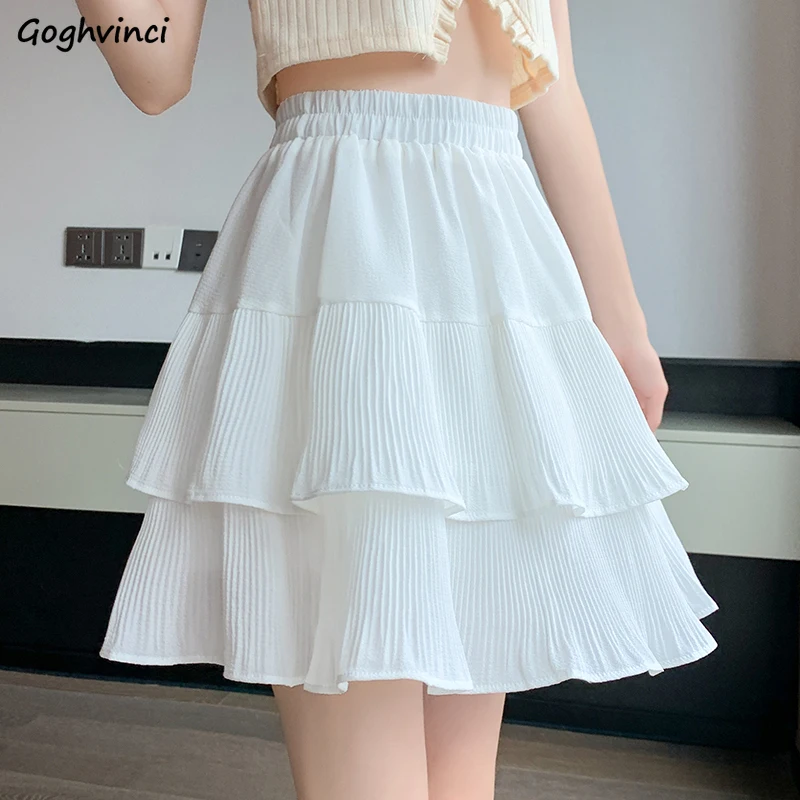 Skirts Women Mini Ruffles High Waist Solid Safety Princess Fashion Ulzzang Summer New Arrival Cool Sweet College Youth Faldas BF
Skirts Women Mini Ruffles High Waist Solid Safety Princess Fashion Ulzzang Summer New Arrival Cool Sweet College Youth Faldas BF