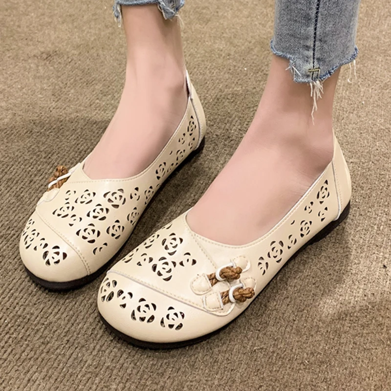 2023 High Quality Shoes for Women Hollow Women's Flats Summer Casual Ballerina Round Toe Solid Ladies Loafers Zapatos Mujer
2023 High Quality Shoes for Women Hollow Women's Flats Summer Casual Ballerina Round Toe Solid Ladies Loafers Zapatos Mujer