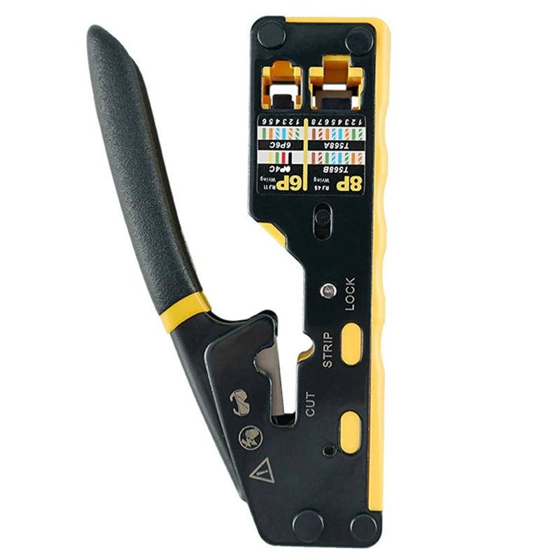 8P6P Network Cable Crimping Tool CAT.6 Modular Crimping Device Wire Stripper Ethernet Cable Connection Tool Kit
8P6P Network Cable Crimping Tool CAT.6 Modular Crimping Device Wire Stripper Ethernet Cable Connection Tool Kit
