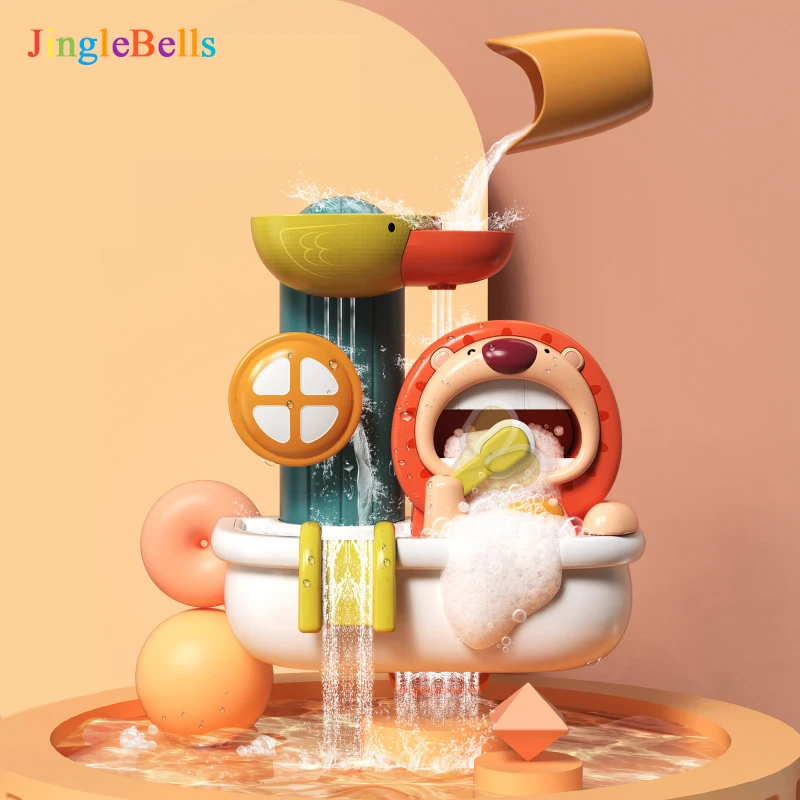 Baby Bath Toy Spray Water Bubble Soap Maker Machine Faucet Sprinkler Waterwheel Bathroom Bathtub Shower Toy for Children Kids 
Baby Bath Toy Spray Water Bubble Soap Maker Machine Faucet Sprinkler Waterwheel Bathroom Bathtub Shower Toy for Children Kids