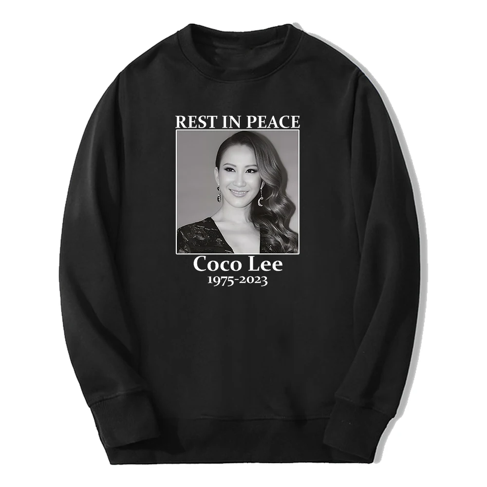 

Coco Lee Rip Pop Singer Li Wen Unisex Crewneck Long Sleeve Streetwear Men Women Sweatshirt 1975-2023 Rest in Peace Clothes