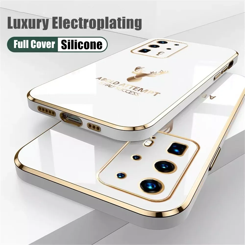 Luxury Plating Elk Deer Wrist Strap Phone Case ForP20 Lite P30 P40 P50 Pro Mate 30 Honor 50 30 20 8 Silicone Cover
Luxury Plating Elk Deer Wrist Strap Phone Case ForP20 Lite P30 P40 P50 Pro Mate 30 Honor 50 30 20 8 Silicone Cover