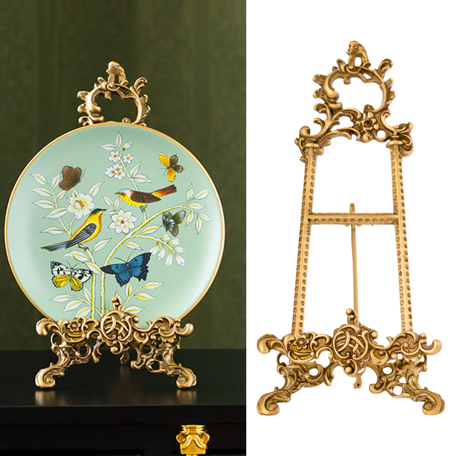 Vintage Style Plate Stands for Display Metal Frame Holders for Pictures Decorative Plate Photo Easel Tabletop Art Dish Pictures
Vintage Style Plate Stands for Display Metal Frame Holders for Pictures Decorative Plate Photo Easel Tabletop Art Dish Pictures