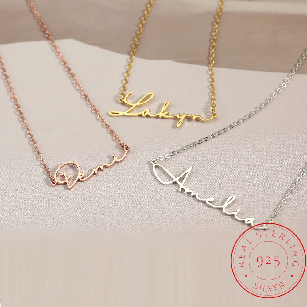 Custom Name Necklace 925 Sterling Silver Personality Necklace Fine Jewelry Pendant Necklaces Christmas Gift For Women
Custom Name Necklace 925 Sterling Silver Personality Necklace Fine Jewelry Pendant Necklaces Christmas Gift For Women