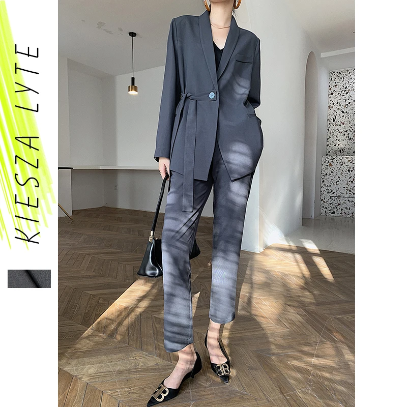Grey Suit Sets for Women British Style 2023 Spring Autumn Fashion Office Lady Blazer Jacket High Waist Suit Pants Sets
Grey Suit Sets for Women British Style 2023 Spring Autumn Fashion Office Lady Blazer Jacket High Waist Suit Pants Sets