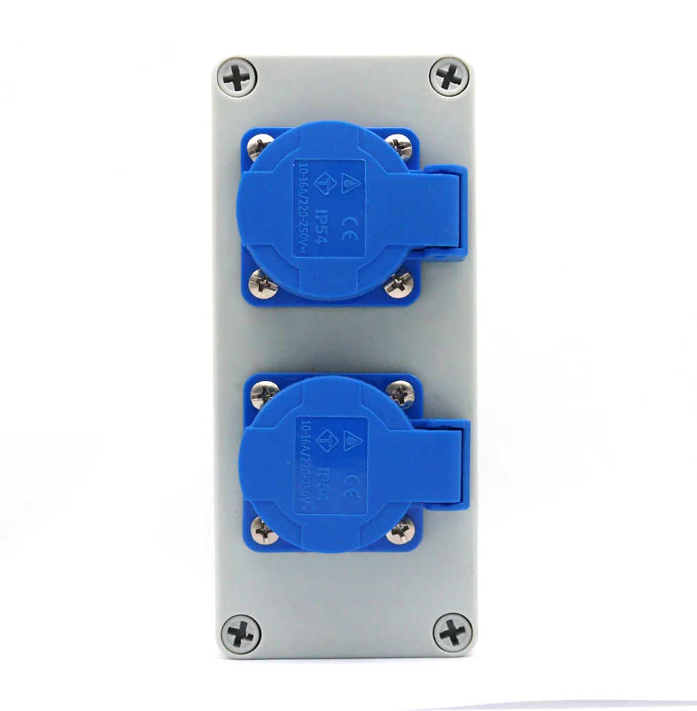 Водонепроницаемая уличная розетка 16А
Водонепроницаемая уличная розетка 16А