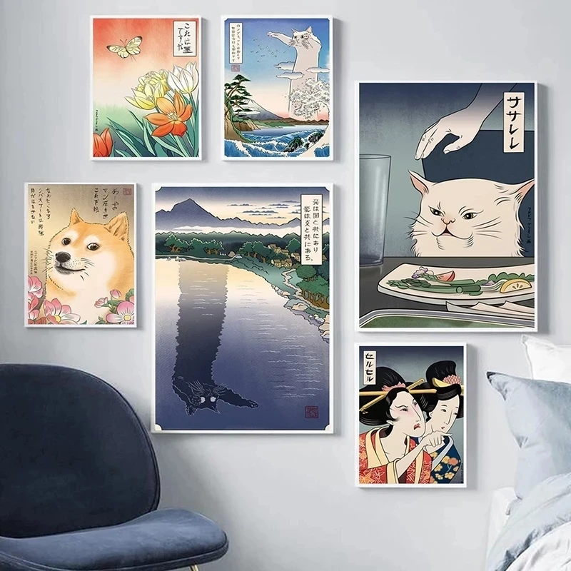 Japanese Samurai Geisha And Cat Prints Painting Pictures Wall Art Modular Nordic Canvas Poster Modern Bedside Home Wall Decor
Japanese Samurai Geisha And Cat Prints Painting Pictures Wall Art Modular Nordic Canvas Poster Modern Bedside Home Wall Decor