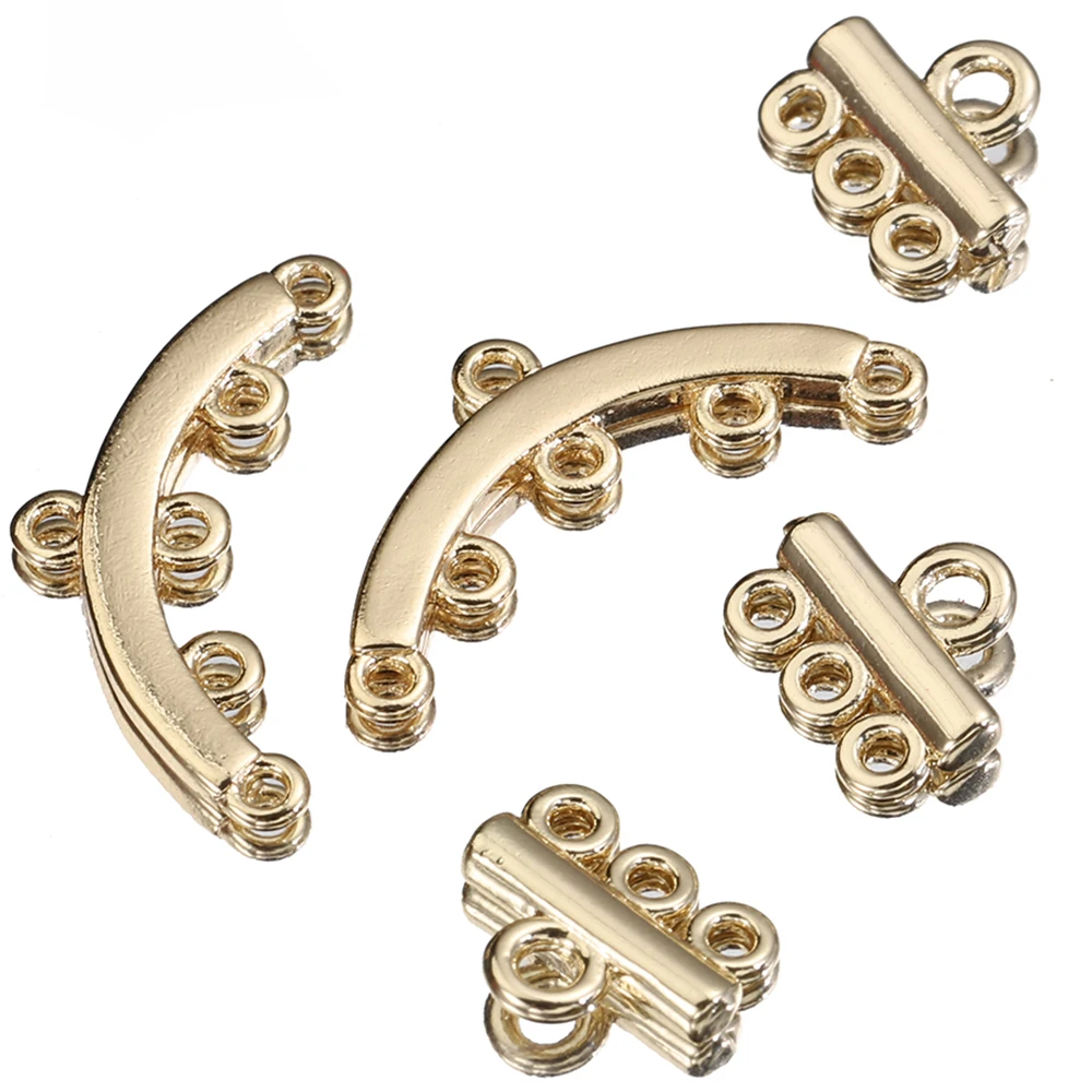 2pcs Metal Clasp 14K Gold Color Curved Row of Buckle Multi-hole Tassel Pendant Connector for Diy Earring Necklace Jewelry Making
2pcs Metal Clasp 14K Gold Color Curved Row of Buckle Multi-hole Tassel Pendant Connector for Diy Earring Necklace Jewelry Making