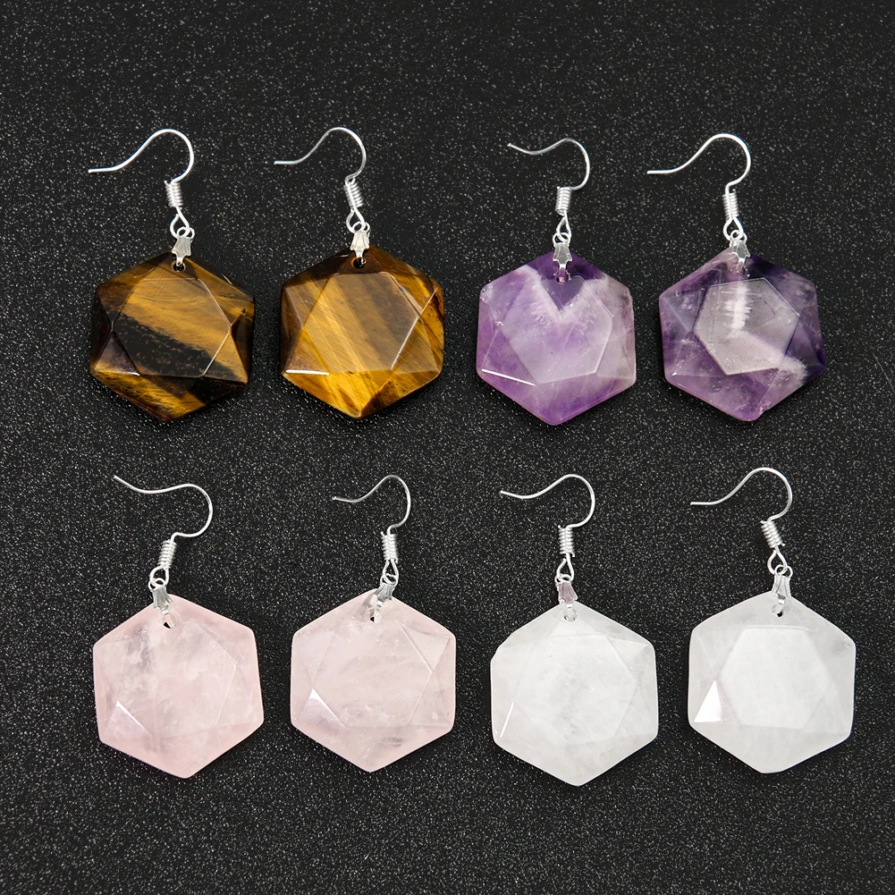 Real Quartz Crystal Ear Hook Star of David Earrings Hexagon Dangle Party Birthday Healing Jewelry Handmade Craft Judaism Solomon
Real Quartz Crystal Ear Hook Star of David Earrings Hexagon Dangle Party Birthday Healing Jewelry Handmade Craft Judaism Solomon