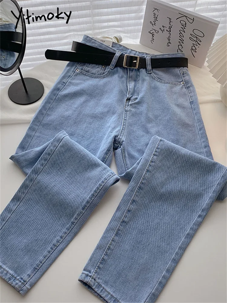 Straight Jeans Women Classic Pants High Waisted Jeans with Belt Korean Fashion 2023 New Denim Ankle Length Y2k Jeans
Straight Jeans Women Classic Pants High Waisted Jeans with Belt Korean Fashion 2023 New Denim Ankle Length Y2k Jeans