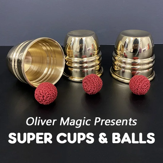 Super Cups and Balls (Brass) by Oliver Magic Gold Cup Magic Tricks Balls Appearing/Disappearing Close Up Illusions Gimmick Toys 
Super Cups and Balls (Brass) by Oliver Magic Gold Cup Magic Tricks Balls Appearing/Disappearing Close Up Illusions Gimmick Toys