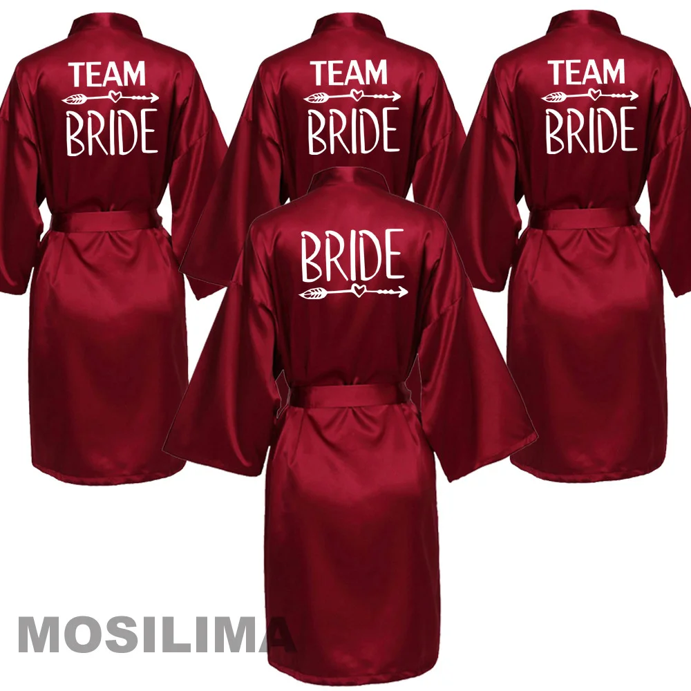 Women Robe With White Team Bride Letters Kimono Satin Pajamas Bridesmaid Sexy Bathrobe SP007
Women Robe With White Team Bride Letters Kimono Satin Pajamas Bridesmaid Sexy Bathrobe SP007