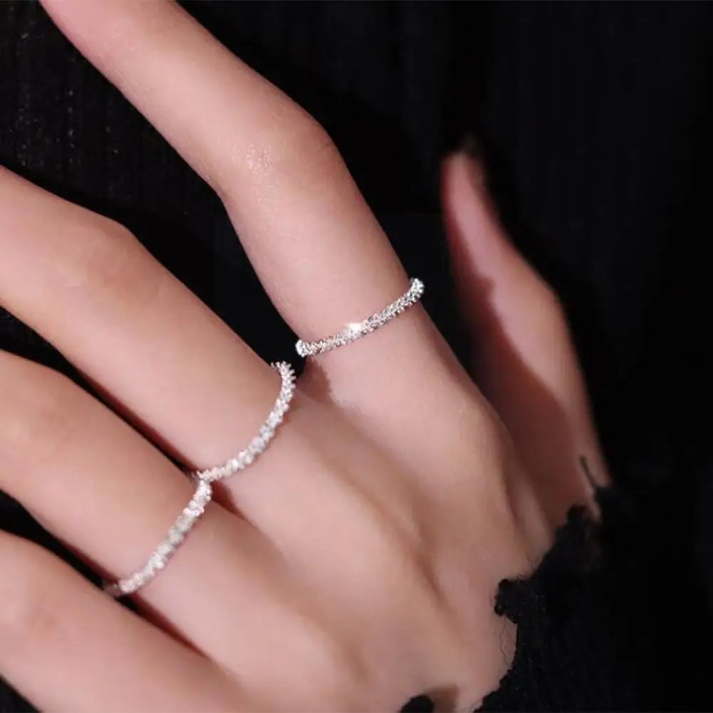 Fashion Silver Sparkling Rhinestone Chain Ring & Bracelet Women Rhinestone Jewelry Set Bling Glitter Bracelet For Wedding P A3R0
Fashion Silver Sparkling Rhinestone Chain Ring & Bracelet Women Rhinestone Jewelry Set Bling Glitter Bracelet For Wedding P A3R0