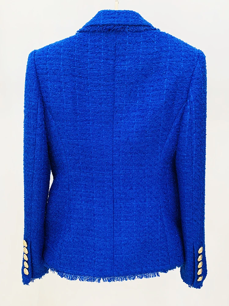 Autumn/Winter Latest Coat 2023 New Women's Jacket Lion Blue Button Double Breasted Tweed Woolen Tassel Fringe
Autumn/Winter Latest Coat 2023 New Women's Jacket Lion Blue Button Double Breasted Tweed Woolen Tassel Fringe