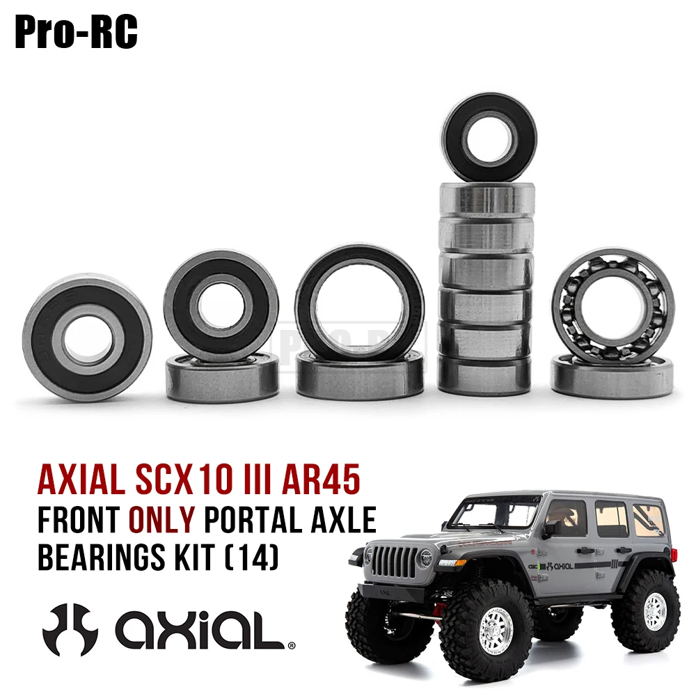 

Axial 1/10 SCX10 III AR45 Front Only Portal Axle Ball Bearings Kit (14 Pcs)