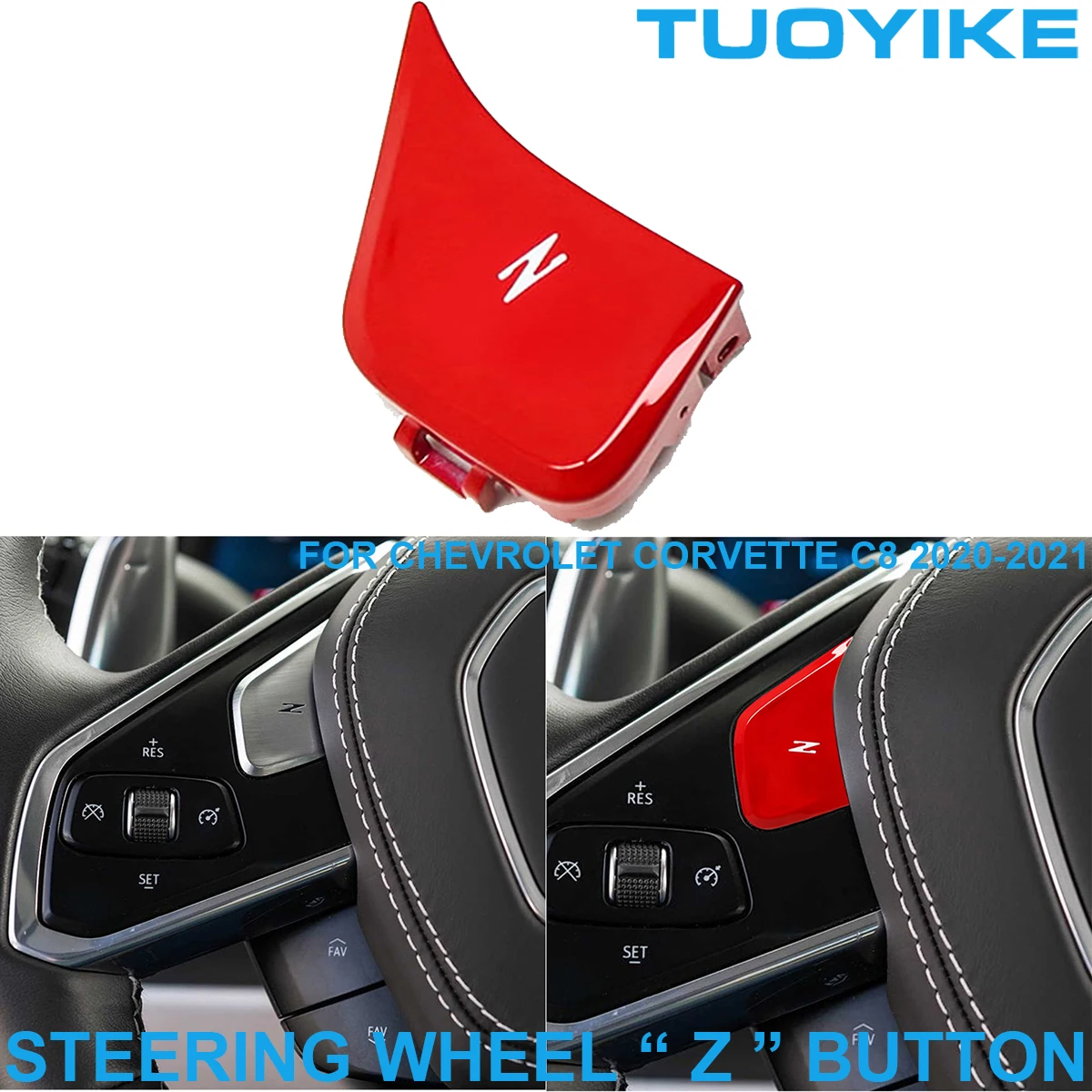 LHD RHD Car Styling Real Carbon Fiber Steering Wheel Upper Z Letter Button Replace Trim CoverFor Chevrolet Corvette C8 2020-2021
LHD RHD Car Styling Real Carbon Fiber Steering Wheel Upper Z Letter Button Replace Trim CoverFor Chevrolet Corvette C8 2020-2021