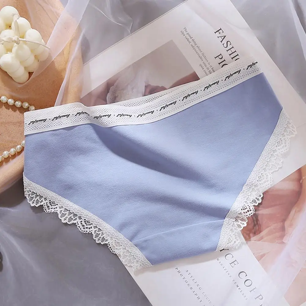 Korean New Sexy Lace Panties For Women Sexy Mid Waist Letter Briefs Cotton Crotch Underwear Breathable Girl Underpants Thong
Korean New Sexy Lace Panties For Women Sexy Mid Waist Letter Briefs Cotton Crotch Underwear Breathable Girl Underpants Thong