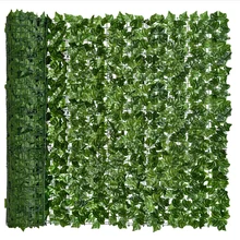 50X300cm Artificial Ivy Hedge Green Leaf Fence Panels Faux plant Privacy Fence Screen for Home Outdoor Garden Balcony Decoration