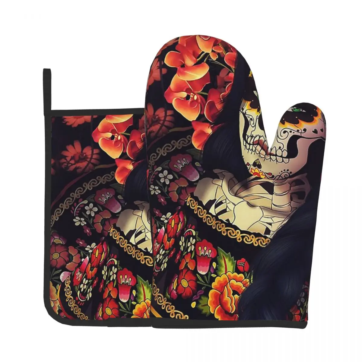 Catrina Oven Mitts Skull Mexico Skeleton Spanish Potholder Mat Baking Oven Kitchen Cooking Gloves Microwave Insulation Mat
Catrina Oven Mitts Skull Mexico Skeleton Spanish Potholder Mat Baking Oven Kitchen Cooking Gloves Microwave Insulation Mat