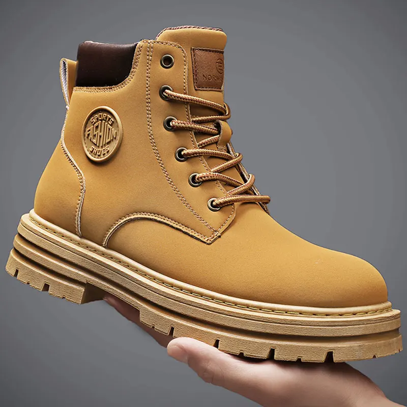 High Top Winter Boots Men Shoes Fashion Ankle Boots Men Motorcycle Leather Boots Man Shoes Tooling Lace-Up Work Platform
High Top Winter Boots Men Shoes Fashion Ankle Boots Men Motorcycle Leather Boots Man Shoes Tooling Lace-Up Work Platform