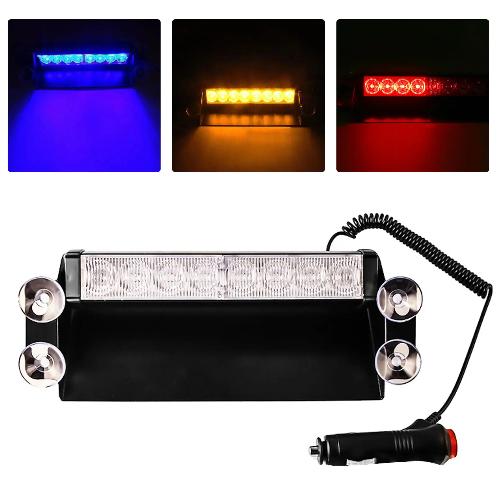 Car LED Strobe Light Police Lights Red/Blue Yellow/White Signal Lamps Flash Dash Emergency Flashing Windshield Warning Light 12V
Car LED Strobe Light Police Lights Red/Blue Yellow/White Signal Lamps Flash Dash Emergency Flashing Windshield Warning Light 12V