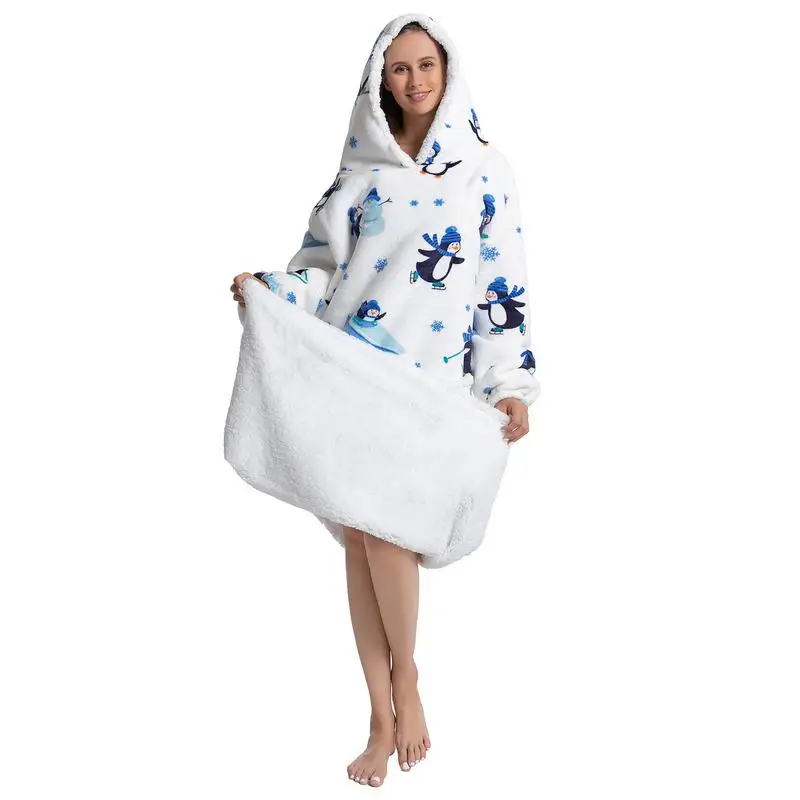 Wearable Blanket Sweatshirt Blanket With Giant Pocket Soft Warm Comfortable Sherpa TV-Blanket
Wearable Blanket Sweatshirt Blanket With Giant Pocket Soft Warm Comfortable Sherpa TV-Blanket
