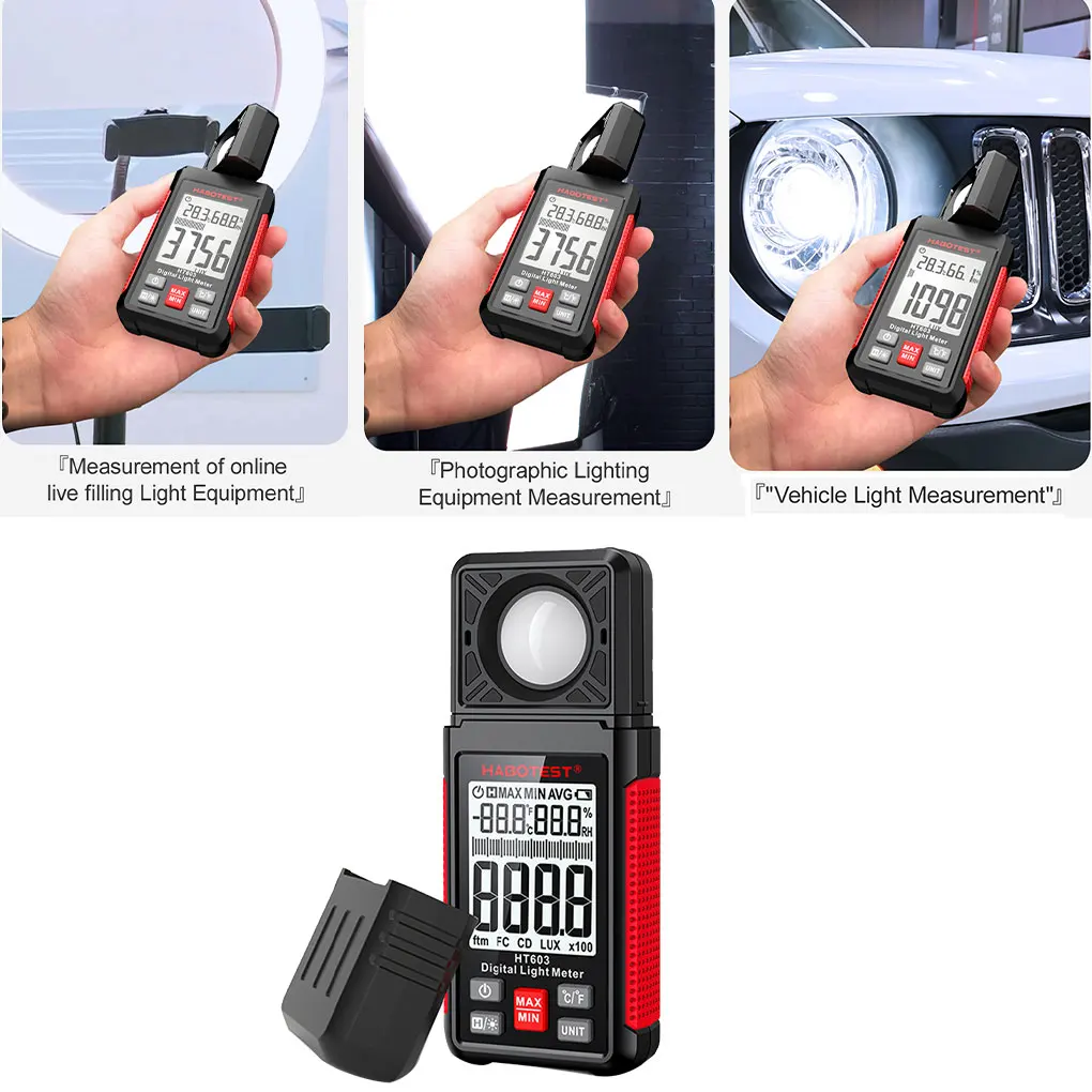 Digital Illumination Meter High Precision Light Tester Measure Gauge Illuminate Tools Temperature Sensor Portable HT603
Digital Illumination Meter High Precision Light Tester Measure Gauge Illuminate Tools Temperature Sensor Portable HT603