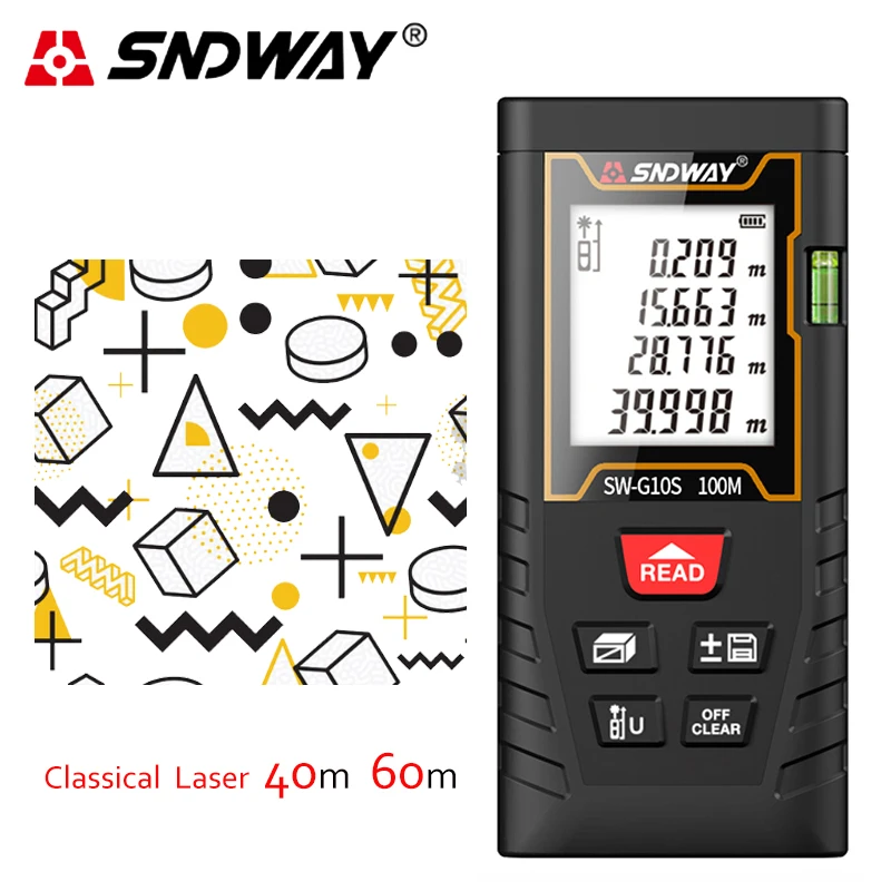 SNDWAY Green Laser Rangefinder Tape Measure Distance Height Meter Trena Electronic Tools for Indoor Outdoor Room Measuring Tools
SNDWAY Green Laser Rangefinder Tape Measure Distance Height Meter Trena Electronic Tools for Indoor Outdoor Room Measuring Tools