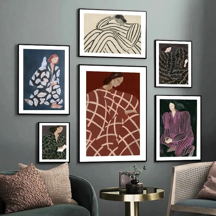 Nordic Posters and Prints Abstract Line Geometry Curve Girl Wall Art Canvas Painting Wall Pictures for Living Room Home Decor
Nordic Posters and Prints Abstract Line Geometry Curve Girl Wall Art Canvas Painting Wall Pictures for Living Room Home Decor