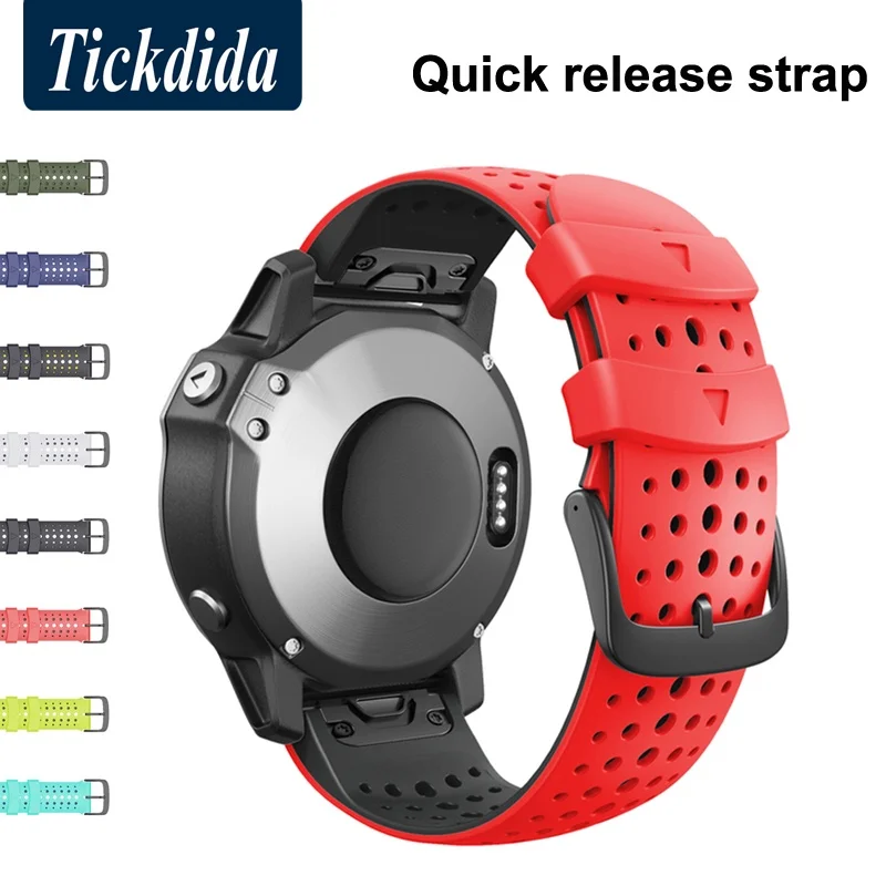 Silicone Replacement Strap for Garmin Fenix 7 7X 6 6X Pro 5 5X Plus 3 HR Forerunner 935 Porous Anti-sweat Wristband Band 22 26mm
Silicone Replacement Strap for Garmin Fenix 7 7X 6 6X Pro 5 5X Plus 3 HR Forerunner 935 Porous Anti-sweat Wristband Band 22 26mm