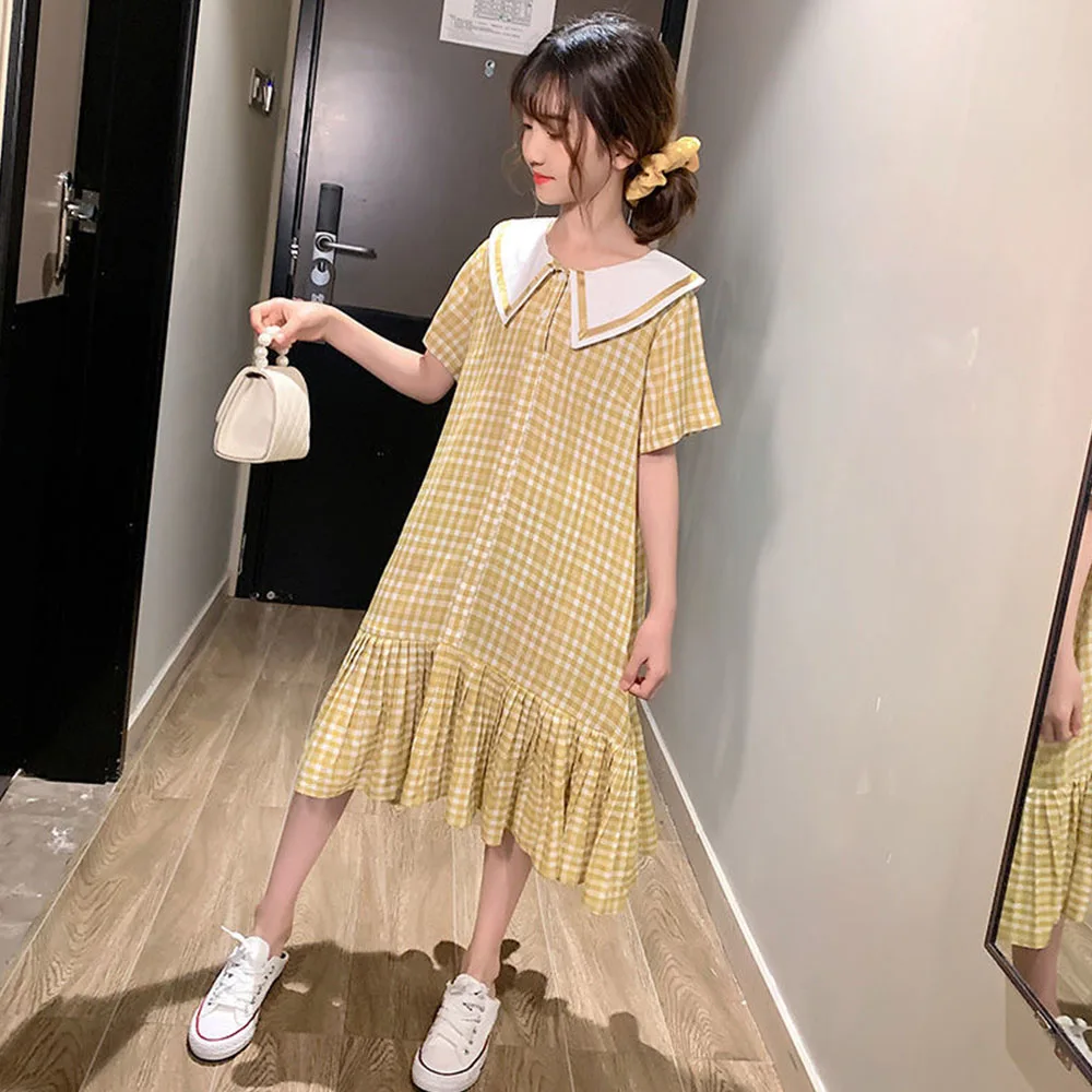 Children's Princess Summer Clothes Teenagers Casual Vestidos New Fashion Teens Girls Ruffles Cute Costumes Kids Plaid Clothing
Children's Princess Summer Clothes Teenagers Casual Vestidos New Fashion Teens Girls Ruffles Cute Costumes Kids Plaid Clothing