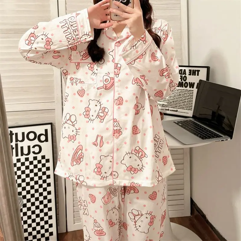 Кавайная Sanrio Hellokitty аниме кавайная Новинка 2023 осень и зима Милая Повседневная Пижама универсальная утепленная хлопковая домашняя пижама
Кавайная Sanrio Hellokitty аниме кавайная Новинка 2023 осень и зима Милая Повседневная Пижама универсальная утепленная хлопковая домашняя пижама