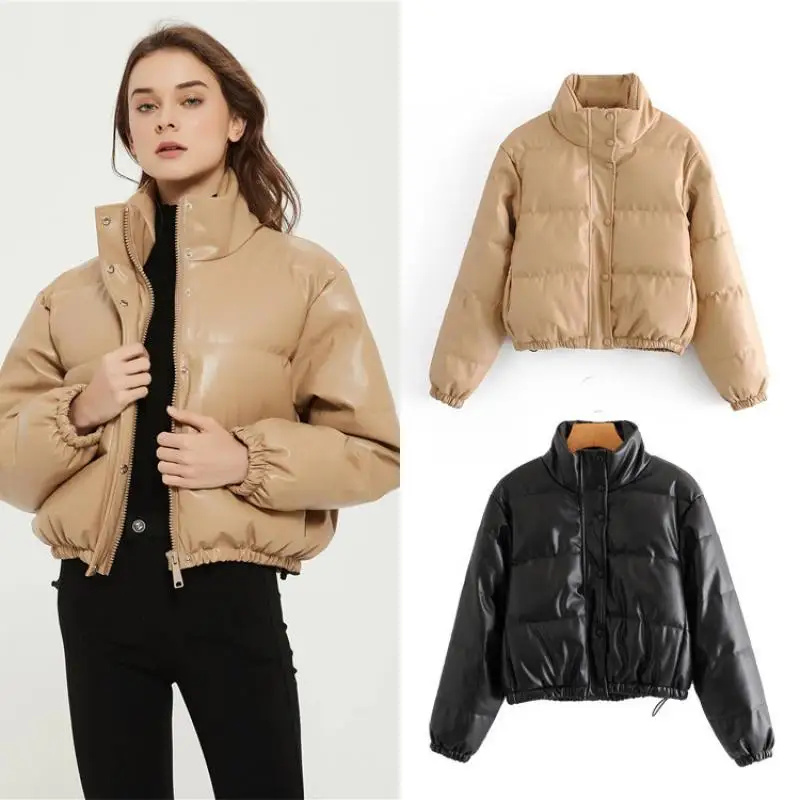 Pu Leather Winter Coat for Women Padding Parkas Down Puffer Jacket Women 2022 Very Warm Thick Solid Stand Female New In Outwear
Pu Leather Winter Coat for Women Padding Parkas Down Puffer Jacket Women 2022 Very Warm Thick Solid Stand Female New In Outwear