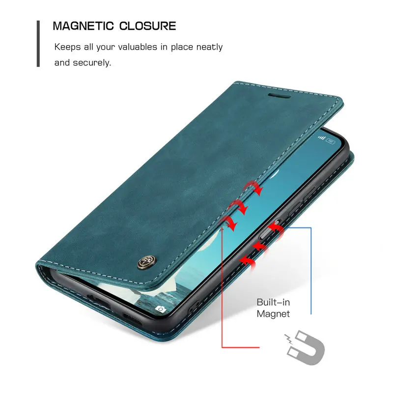 Роскошный кожаный чехол-книжка Mi 11T 11 Lite с магнитной картой для Xiaomi 12 X Redmi Note Pro