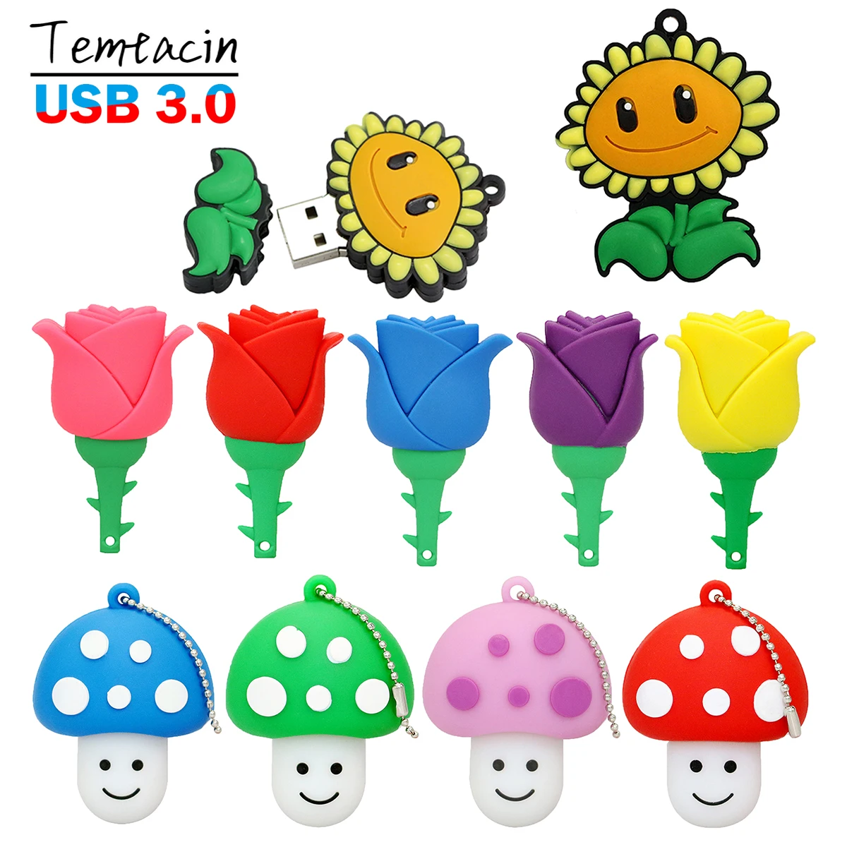 Usb 3.0 Memory Stick Cartoon Rose Flower Mushroom Pendrive Sunflower High Speed Usb Flash Drive 128G Pen Drive 32GB 64GB Cle USB
Usb 3.0 Memory Stick Cartoon Rose Flower Mushroom Pendrive Sunflower High Speed Usb Flash Drive 128G Pen Drive 32GB 64GB Cle USB