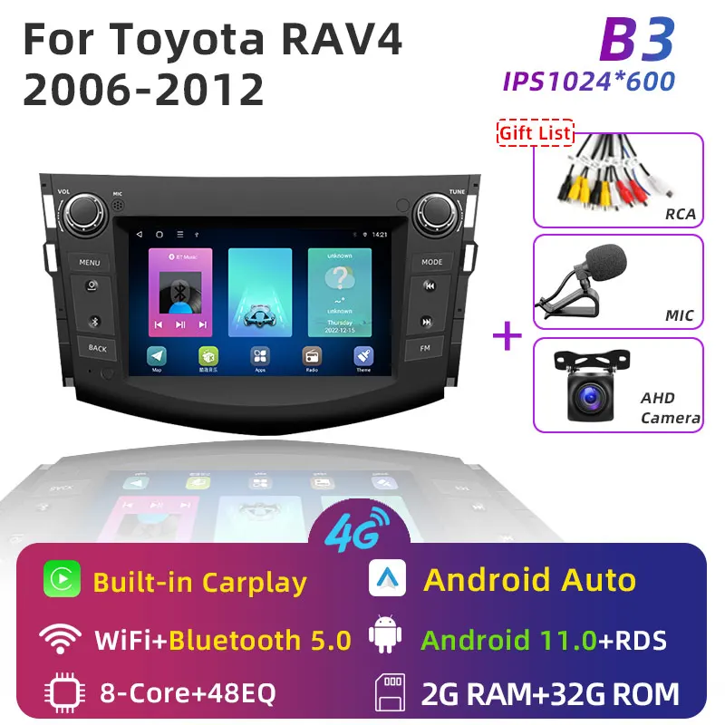Автомагнитола JUNDOF для Toyota, мультимедийный плеер на Android, с 7 "экраном, GPS, DSP, CarPlay, для Toyota RAV4, xa30, 2006-2007, 2011, 2012, типоразмер 2DIN
Автомагнитола JUNDOF для Toyota, мультимедийный плеер на Android, с 7 "экраном, GPS, DSP, CarPlay, для Toyota RAV4, xa30, 2006-2007, 2011, 2012, типоразмер 2DIN