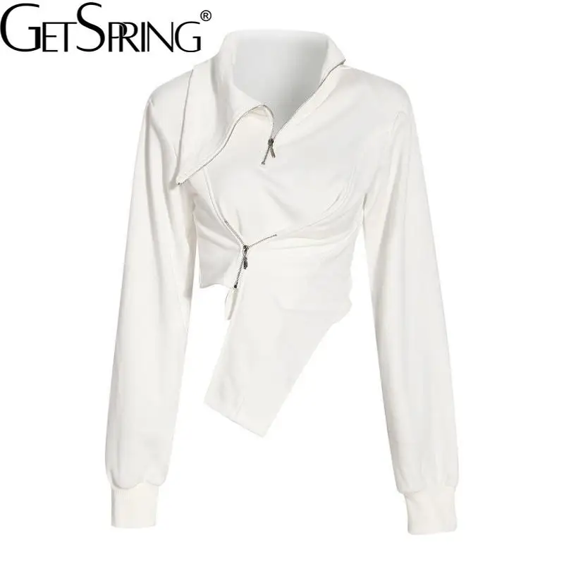 GetSpring Women Hoodies Fashion Handsome Asymmetric Zipper Slim Waist Cotton Womens Sweatshirt Pullovers Long Sleeve Female Top
GetSpring Women Hoodies Fashion Handsome Asymmetric Zipper Slim Waist Cotton Womens Sweatshirt Pullovers Long Sleeve Female Top