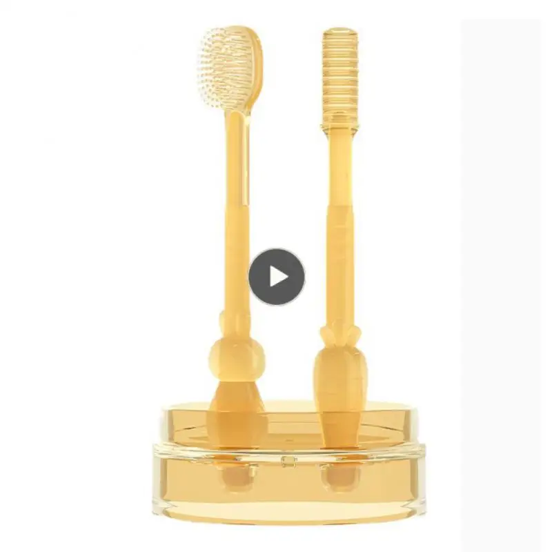 Soft Round Brush Head Baby Tooth Brushing Artifact Tongue Coating Cleaning Brush Food Grade Silicone Childrens Toothbrush
Soft Round Brush Head Baby Tooth Brushing Artifact Tongue Coating Cleaning Brush Food Grade Silicone Childrens Toothbrush