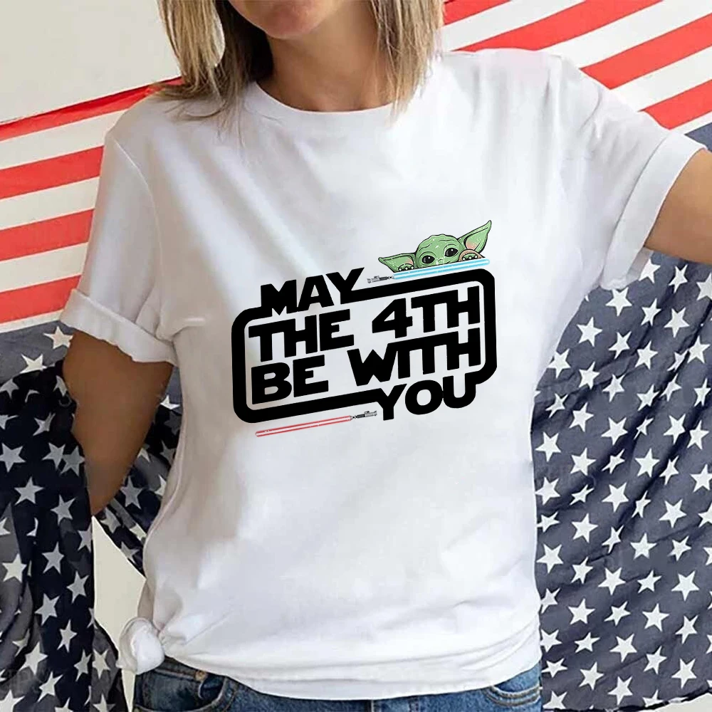 May The 4th Be With You Funny Disney T Shirt Women American Independence Day Creative Fashion Urban Casual T-shirt Fast Delivery
May The 4th Be With You Funny Disney T Shirt Women American Independence Day Creative Fashion Urban Casual T-shirt Fast Delivery
