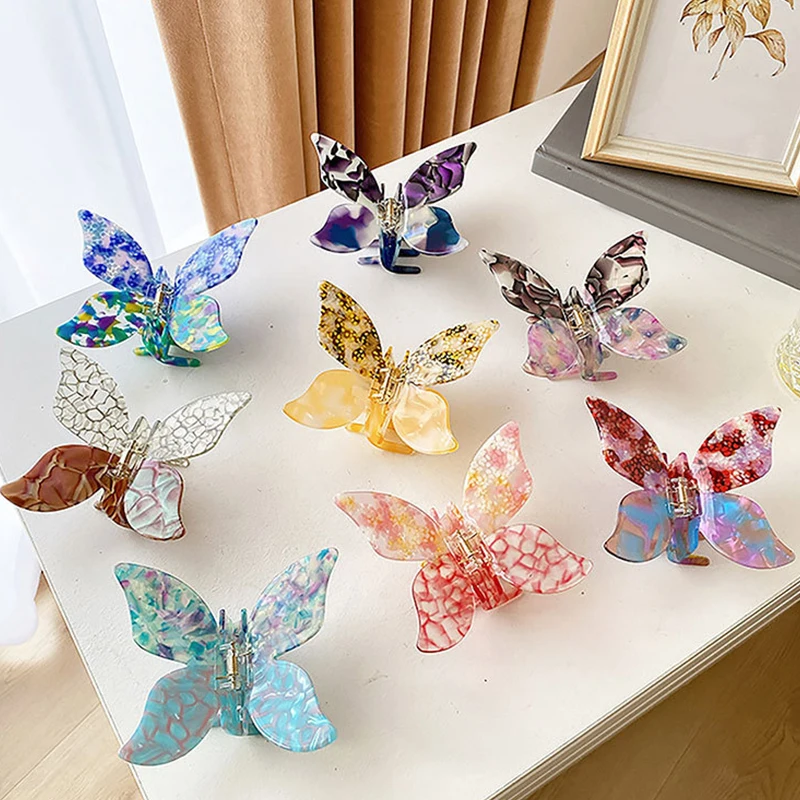 1Pcs Gradient Tie-Dye Colored Acetate Hair Claw Clip For Women Girls Sweet Fairy Butterfly Hairpin Hair Clip Hair Accessories
1Pcs Gradient Tie-Dye Colored Acetate Hair Claw Clip For Women Girls Sweet Fairy Butterfly Hairpin Hair Clip Hair Accessories