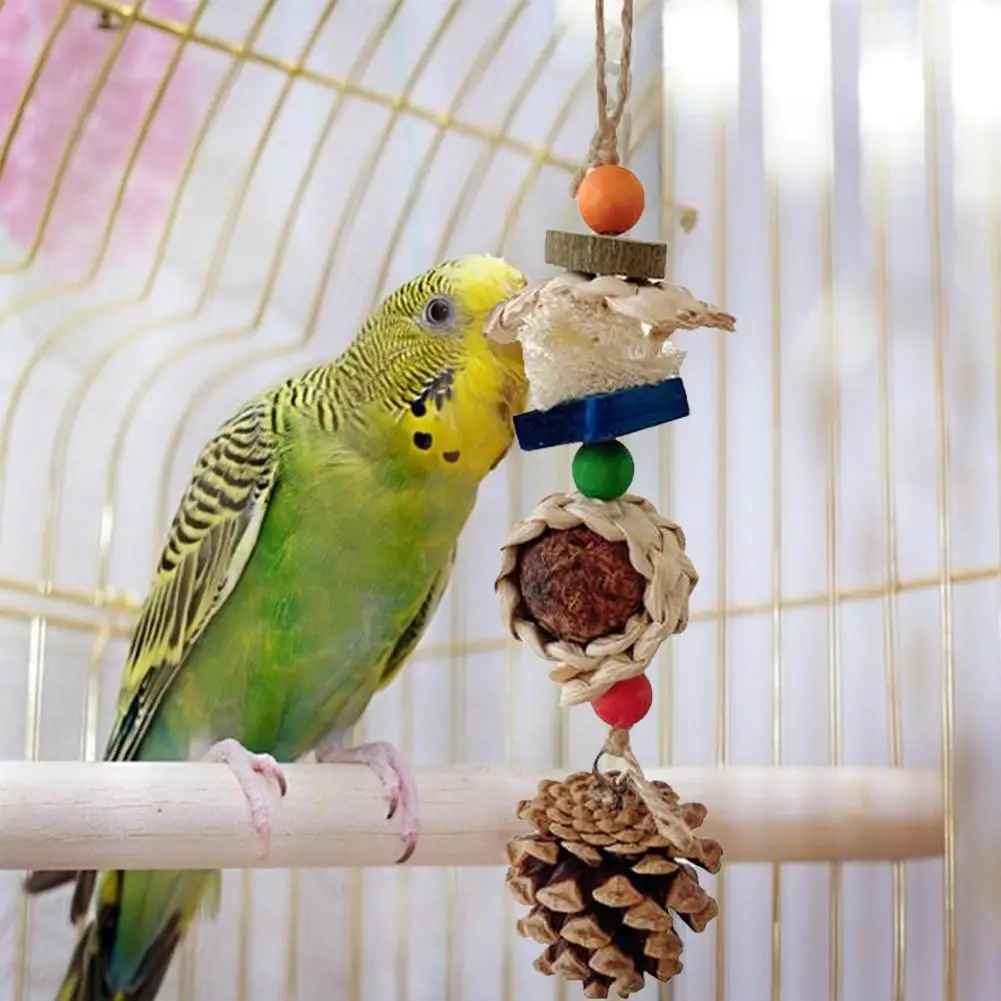 NEW Bird Parrots Chew Toy With Corn Bark Pine Cones Rattan Ball Oral Care Improves Dental-health For Relieve Boredom
NEW Bird Parrots Chew Toy With Corn Bark Pine Cones Rattan Ball Oral Care Improves Dental-health For Relieve Boredom