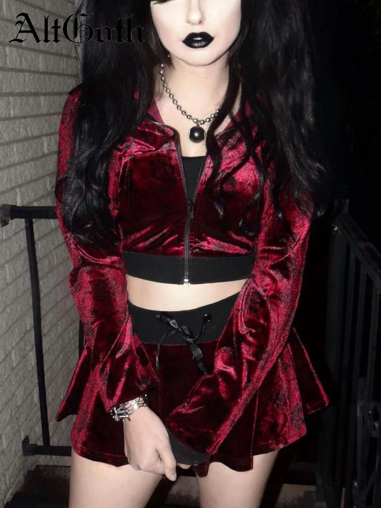 AltGirl Gothic Harajuku Two Pieces Sets Women Streetwear Mall Goth Punk Vintage Long Sleeve Hoodie High Waist Mini Skirt Suits
AltGirl Gothic Harajuku Two Pieces Sets Women Streetwear Mall Goth Punk Vintage Long Sleeve Hoodie High Waist Mini Skirt Suits