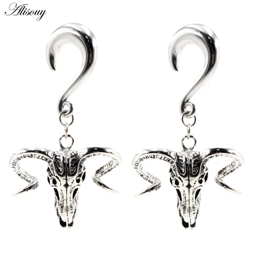 Alisouy 1pc Retro Stainless Steel Ear Weight Hooks Sheep Head Pendant Ear Plug Tunnels Expander Stretchers Piercing Body Jewelry
Alisouy 1pc Retro Stainless Steel Ear Weight Hooks Sheep Head Pendant Ear Plug Tunnels Expander Stretchers Piercing Body Jewelry