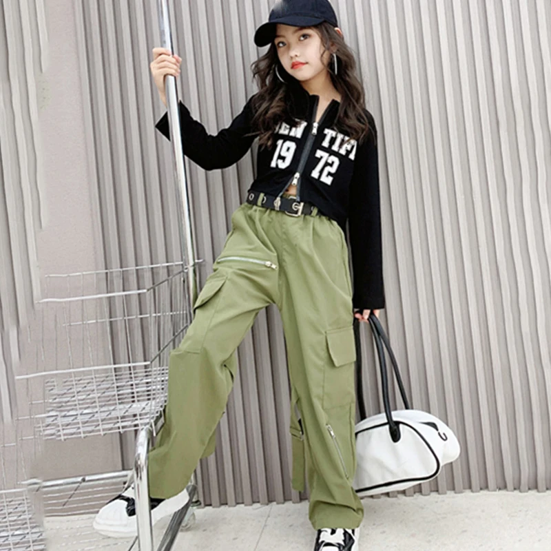 New Jazz Dance Long Sleeved Tops Cargo Green Pants Street Dance Wear Children Ballroom Hip Hop Dance Practice Clothes DQS11819
New Jazz Dance Long Sleeved Tops Cargo Green Pants Street Dance Wear Children Ballroom Hip Hop Dance Practice Clothes DQS11819