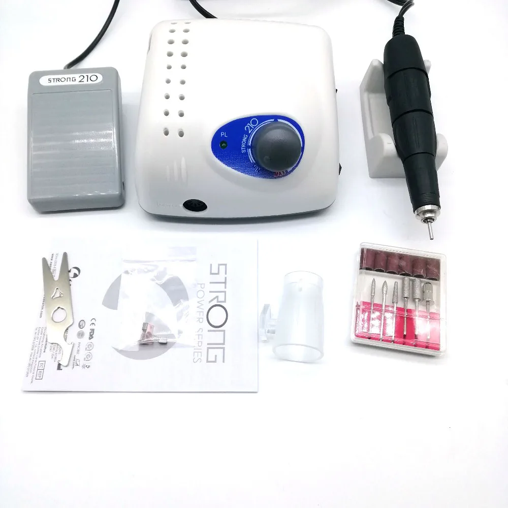 65W 35000RPM Electric Nail Drill Machine Strong 210 Model 204 Handpiece Manicure Pedicure Nail File Bit Nail Art Equipment black
65W 35000RPM Electric Nail Drill Machine Strong 210 Model 204 Handpiece Manicure Pedicure Nail File Bit Nail Art Equipment black