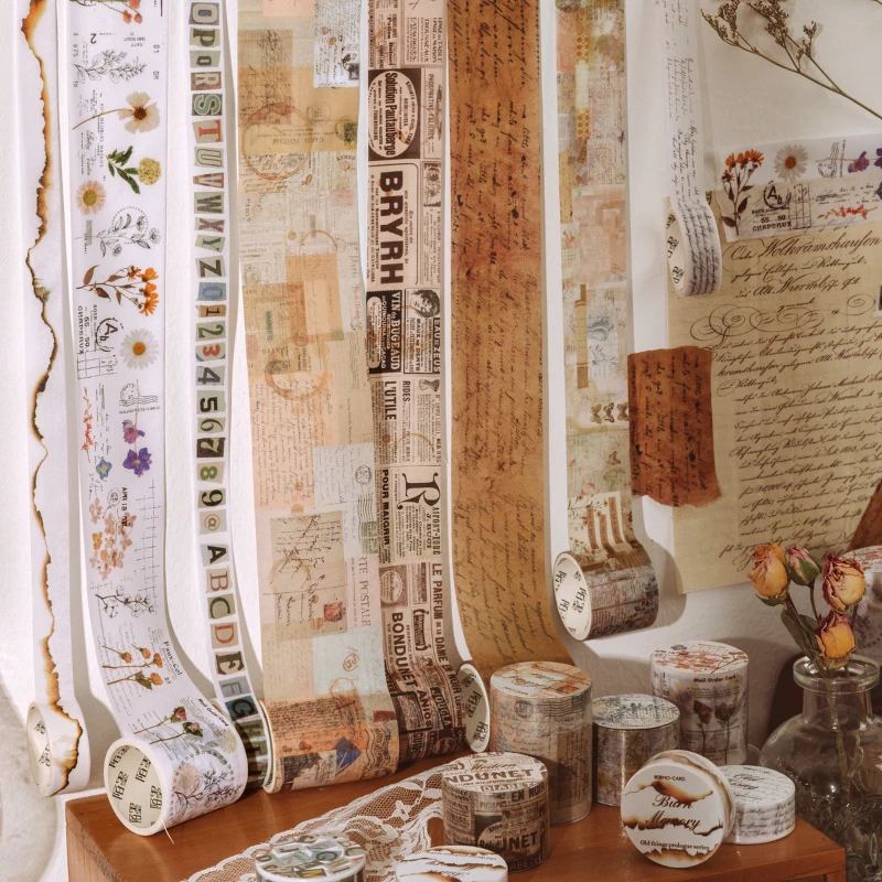 Assorted Vintage Style Washi Tape Decor Scrapbooking Junk Journal Aesthetic Sketchbook Diary Collage Labels For School Supplies
Assorted Vintage Style Washi Tape Decor Scrapbooking Junk Journal Aesthetic Sketchbook Diary Collage Labels For School Supplies