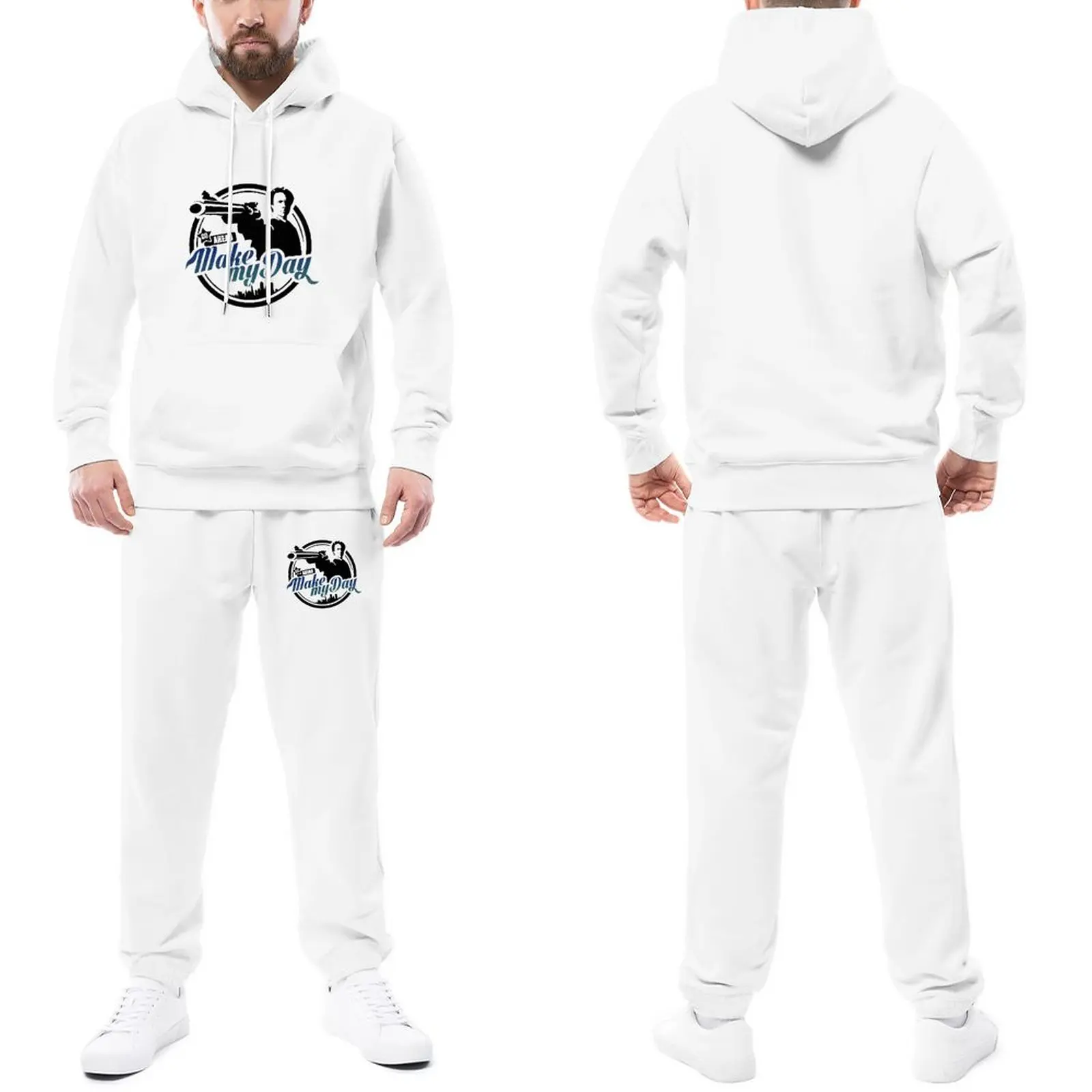 Clint Eastwood Make My Day Tracksuits Actor Director Hoody Sweatpant Set Two-Piece Custom Hooded Set Daily Trendy Jogger Sets
Clint Eastwood Make My Day Tracksuits Actor Director Hoody Sweatpant Set Two-Piece Custom Hooded Set Daily Trendy Jogger Sets