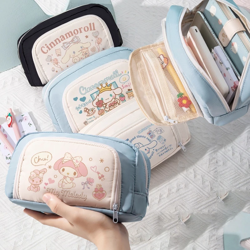 Kawaii Sanrios Cinnamoroll Mymelody Kuromi Anime Oxford cloth pencil case stationery storage bag Cartoon fan Boys Girls Gifts
Kawaii Sanrios Cinnamoroll Mymelody Kuromi Anime Oxford cloth pencil case stationery storage bag Cartoon fan Boys Girls Gifts
