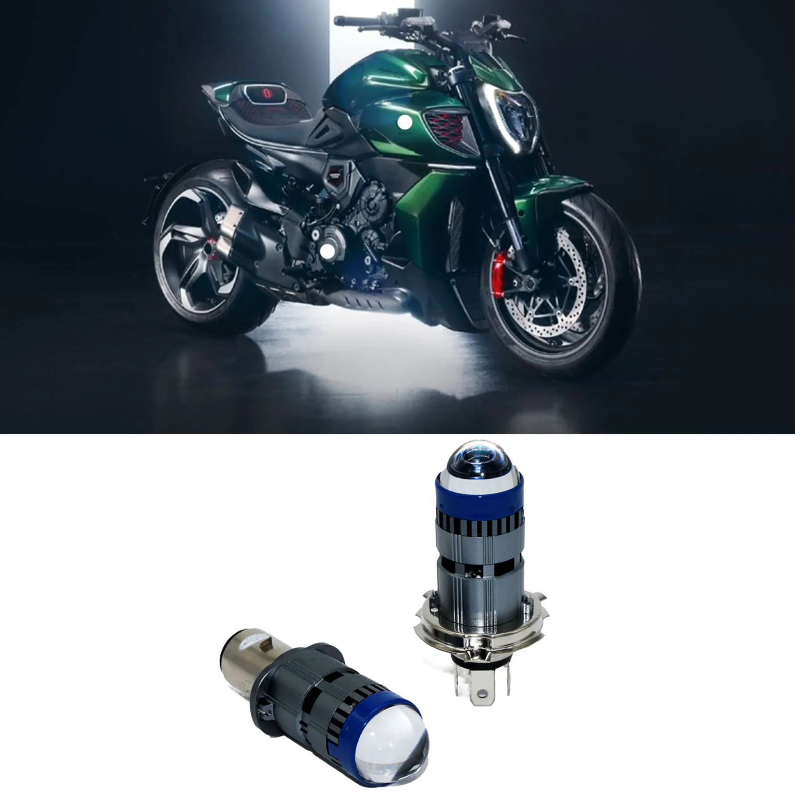 12 В H4 BA20D светодиодная фара для мотоцикла В-80 постоянного тока 3000 лм 6500 К